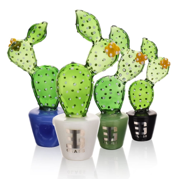 Bonsai Series-Trans Prickly Pear Pot Hand Pipe