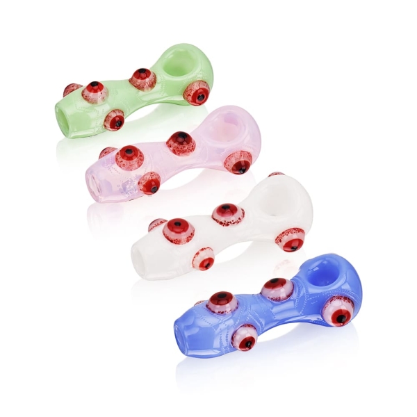 EG Red Eyeballs Solid Hand Pipe