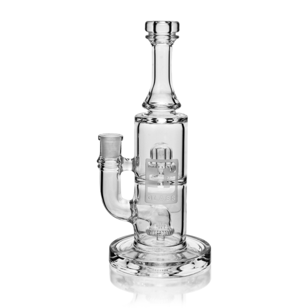 EG Glass 9inch Straight Neck Double Super UFO Perc Dab Rig