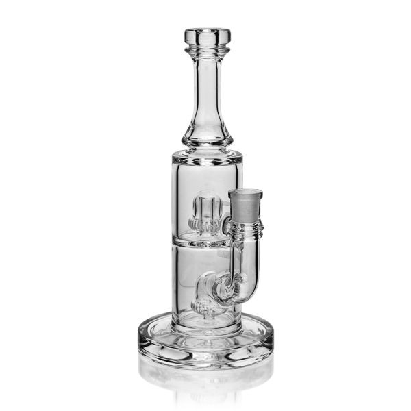 EG Glass 9inch Straight Neck Double Super UFO Perc Dab Rig - Image 2