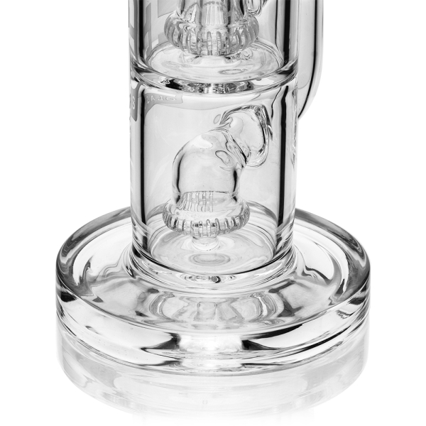 EG Glass 9inch Straight Neck Double Super UFO Perc Dab Rig - Image 4