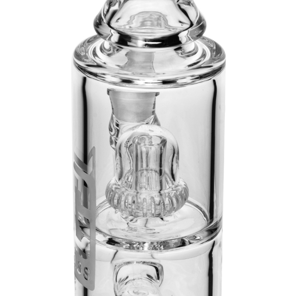 EG Glass 9inch Straight Neck Double Super UFO Perc Dab Rig - Image 3