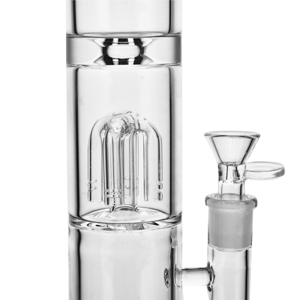 EG Glass 12inch Water Wheel Double Perc Thick Straight Tube - Image 3