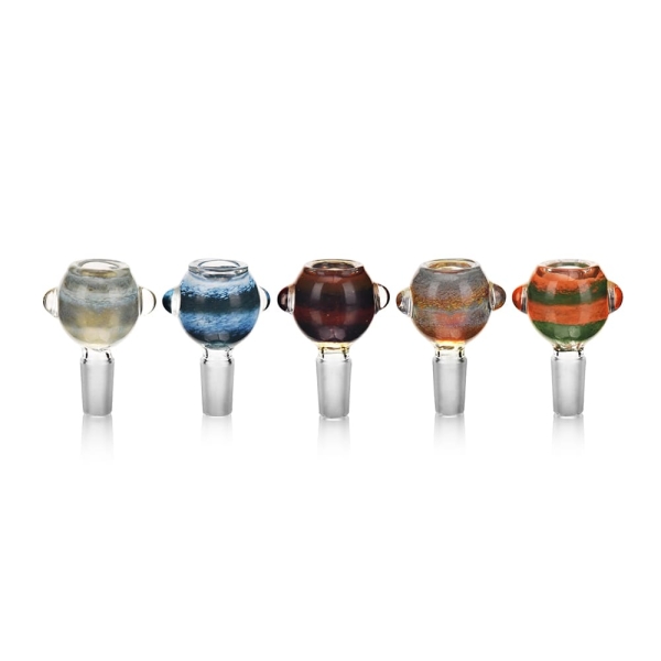 Esigo round striped glass bowl