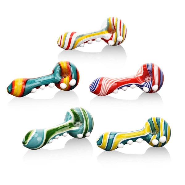 Colorful Marble Wig Wag Hand Pipe