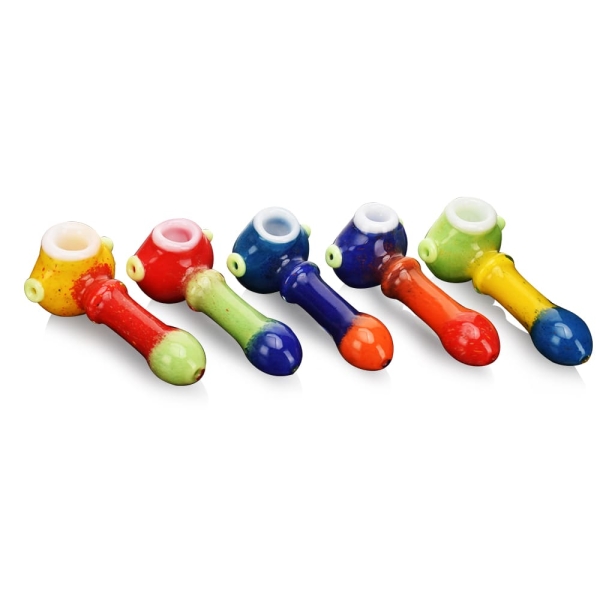 Vibrant Slime Style Glass Hand Pipe - Image 2