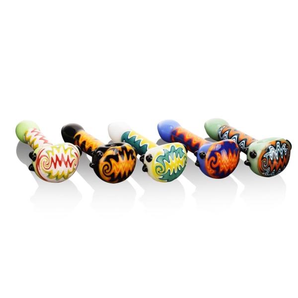 Colorful Handcrafted Wig Wag Hand Pipe - Image 2